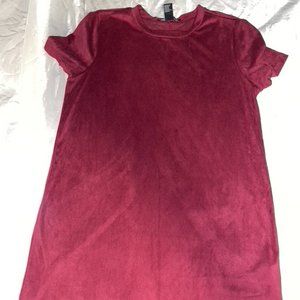 Forever 21 Suede red t-shirt dress